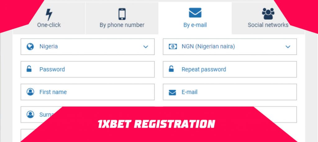 1xBet registration
