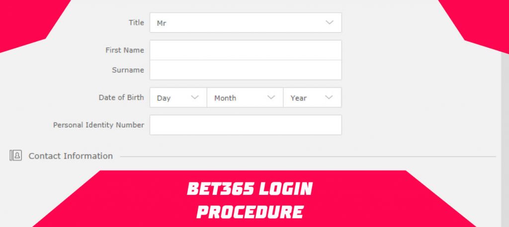 Bet365 login procedure