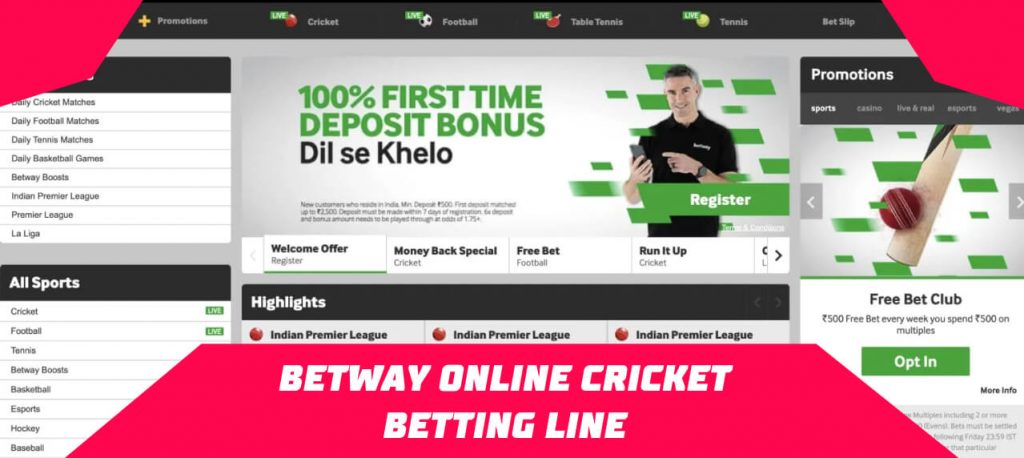 Betway online cricket betting line