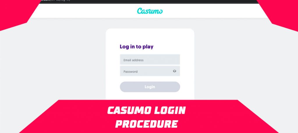 Casumo login procedure