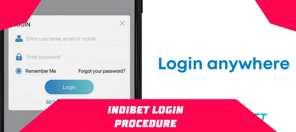 Indibet login procedure