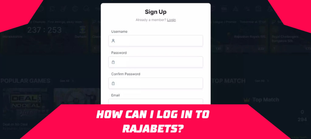 How can I log in to Rajabets?